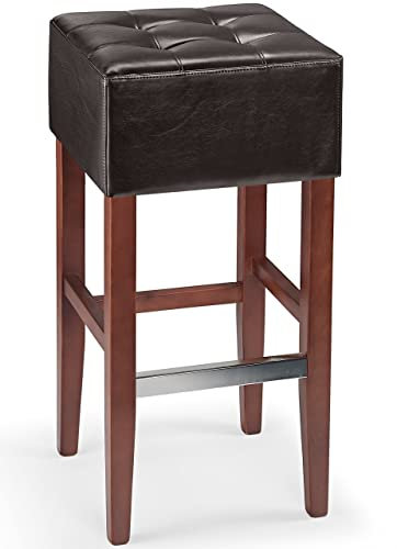 Netfurniture Primo Barhocker Stehhocker, Leder, Braun