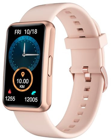 HUAKUA Schrittzähler Uhr (Ohne app und Handy) 1,47 Zoll Touchscreen Einfach Smartwatch Fitness Tracker mit Kalorienzähler,Schlafmonitor,Stoppuhr Wasserdicht IP68,Timer Fitnessuhr für Gehen Laufen