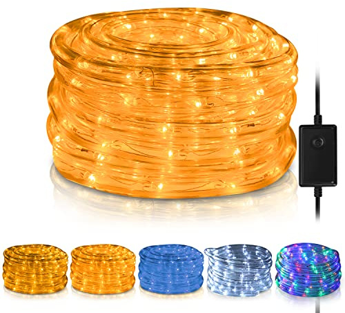 SWANEW LED Lichterschlauch, 20M 480 LEDs lichtschlauch Lichterkette außen, IP20 Wasserfest Led Schlauch außen, Garten-Party-Festbeleuchtung (Warmweiß