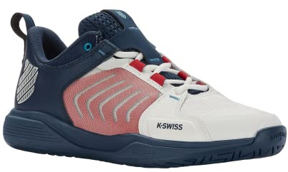 K-Swiss Performance Herren ULTRASHOT Team Tennis Shoe, Blanc de Blanc/Blue Opal/Lollipop, 42 EU