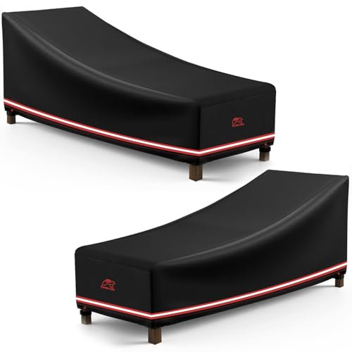 Turtle Life Gartenliege Abdeckung, Wasserdicht für Liegestuhl Mit Belüftungsöffnungen, 190×82×82 cm