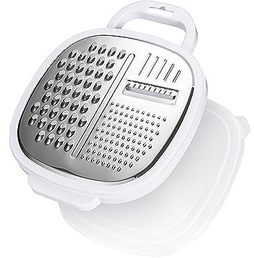 # Cheese Grater Easy To Use Graters For Kitchen Cheese Grater With Container And Lid For Cheese (White, One Size)