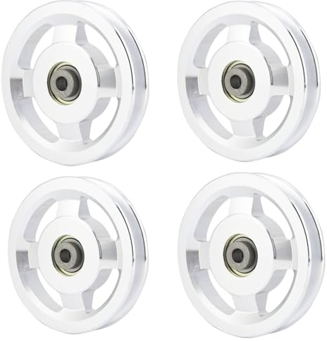 5PCS Pulley Wheel Diameter 90mm Fitness Pulley Aluminium Alloy Home Gym Attachments Part Exercise Strength Training Accessory Sports Equipment