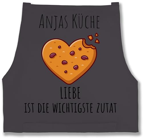 Geschenk mit Namen personalisiert by Shirtracer - Schürze - Backschürze - Liebe ist die wichtigste Zutat mit Name I Geschenk Backen I Geschenk Hobbybäcker