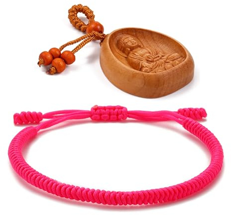 LUCKY BUDDHIST Turarmband + För Tonåringar Män Kvinnor - Flätade Vänskapsarmband - Handgjorda med Kärlek - Tibetansk Stil - Justerbart Armband