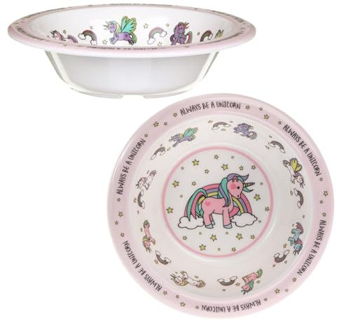 Widdle Gifts Children's Unicorn Design Melamine Tableware (16cm Bowl 4934)