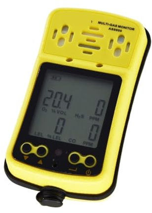 Detector De Gas Múltiple Portátil, Sensor Inteligente 4 En 1 Monitor De Gas Recargable, Con Pantalla LCD Digital, Alarma Dual De Sonido Y Luz, Para Gas Combustible Oxígeno Sulfuro De Hidrógeno Monóxid