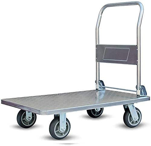 CCYENG Lagerregal Barm Silent Folding Platform Tieflader aus kaltgewalztem Stahl, elektrostatisches Spray, verschleißfest, rutschfest, Stoßdämpfer, 90 x 60 x 92 cm, G