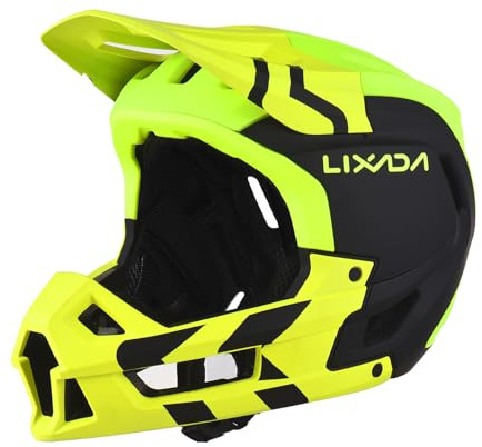 Lixada Full Face Helmet for Adult, Mountain Bike Helmet Racing Downhill Helmet Ventilation Lightweight Helmet for Men Women 61-62cm/ 59-60cm