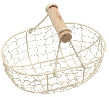 Cesta Para Huevos - Cesta De Frutas Para Encimera De Cocina, Cesta De Almacenamiento De Picnic Estilo Granja Con Asa Cómoda, Puede Contener 12 Huevos Para Cocina, Comedor, Sala De Estar