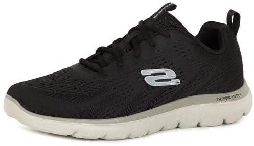 Skechers Sport Herr Flex Advantage 2.0 Oxford Sneaker, Svart, 43 EU