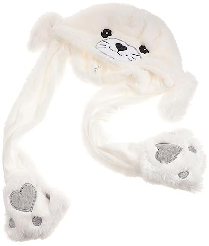 VICASKY Plüsch Tier Mütze Mit Beweglichen Ohren Witziger Party Hut Für Junge Mädchen Und Erwachsene Warmes Animal Hat Mit Wackelnden Ohren Für Fasching Geburtstag Und Outdoor-karneval