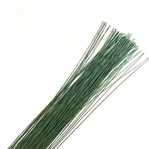 Blumendraht,Basteldraht 18# Dia 1,2mm 36 cm Länge Papier bedeckte künstliche Blumen Stämme Zweige Zweige Eisendraht for DIY. Nylon Flower Accessoire.(Deep Green 1.2mm)