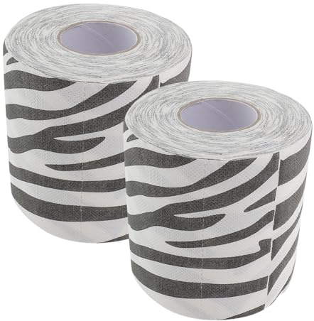 NIYANGLE Zebra Print Toilet Paper Roll with 3D Texture Soft Bathroom Tissue for Household Use and Stylish Animal Print Bathroom Decor