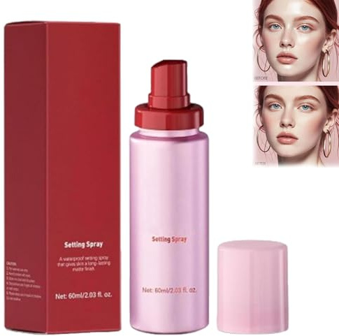Spray Fixateur Ultra Lisse, Spray Fixateur Poudre Fondante, Effet Peau de Verre, Tenue du Maquillage jusqu'à 12 Heures