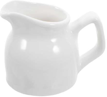 Luxshiny Contenitore Per Panna in Ceramica Con Manico Brocca Per Caffè e Latte Tazza Per Schiumare Latte Distributore Di Salse e Condimenti Per Ristoranti e Caffetterie