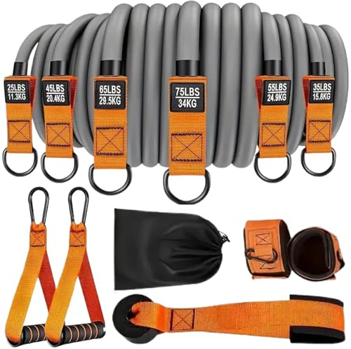 Qfdiwr Bandes Élastiques d'exercice | Bande Élastique de Fitness,Équipement Robuste Anti-Dérapant pour Renforcement Musculaire, Étirement, Pilates, Gym à Domicile et Activités