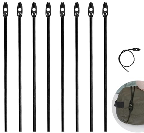 8 Pezzi Tenditore Elastico, Cinghia Elastica 50cm, Cavi Elastici con Ganci di Fissaggio Universali, Corde Elastiche Resistenti per Cartelli Carichi Sporgenti, Portabici, Auto, Bici, Camper, Tende