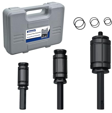 Zoomtools 3-tlg Rohr-Expander-Werkzeugsatz 1-1/8'' bis 3-1/2'', Auspuffrohr-Expander Kompatibel mit den meisten Fahrzeugen und Lastwagen, Werkzeug zum Bördeln von Auspuffrohren
