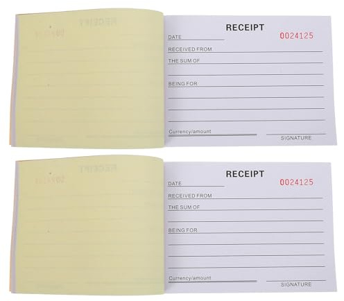 HOMSFOU Libretto Fatture e Blocco per Ricevute d'Ordine Piccolo Moduli di Fattura Aziendale a Tripla Copia per Piccole Imprese Registro Ricevute per Servizi Notarili e Officine