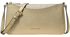 Michael Kors Arden Medium Metallic Crossbody Bag Pale Gold
