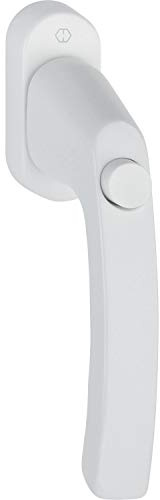 Hoppe 11780174 Fenstergriff LIÈGE-mit Druckknopf, VK 7 x 40, weiß,