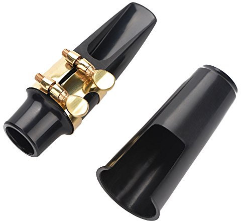 4C Mundstück Für Altsaxophon - Professionelles Flötenkopf-Mundstück Für Sax Jazz-Musikinstrument-Zubehör (Schwarz)