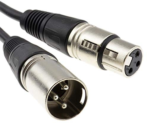 Urbanphonics XLR Mic Cable | Premium Quality Pro Microphone Lead | Balanced Male XLR to Female XLR | 3 Metre Black | Clearer Sound for PA Systems, Studio Recording, Mixers, Amplification & Speakers