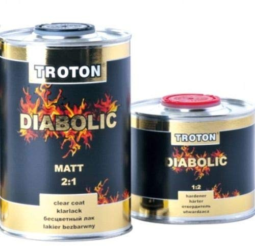 Troton Master 2K HS ACRYL KLARLACK MATT 2:1 Kratzfest 1L + HÄRTER 0,5L DIABOLIC