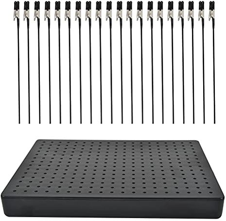 TIMESETL Model Painting Tool mit Standfuß und 20Stück Krokodilklemmen, Krokodilklemme mit Ständer Werkstückhalter für Modellbau, Flexibler Lackierständer zum Basteln und Dekorieren