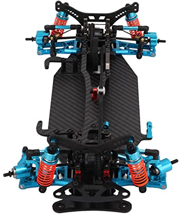 Telaio RC Telaio 1/10 RC Auto Telaio in Fibra di Carbonio Simulazione Telaio Trasmissione a Cinghia Piatta per TRF415 Versione a 4 Ruote Motrici