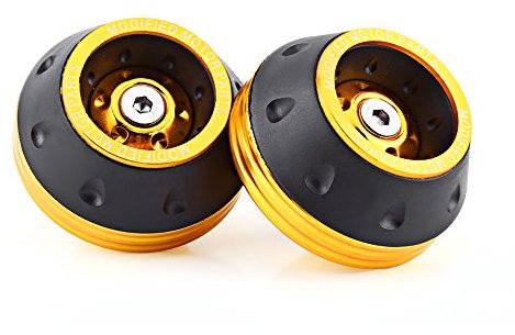 Sturzpads, Gabel Aufprallschutz, Motorrad-Rahmenschieber, CNC-Aluminium-Vorderradgabel, Rad, Motorrad, Roller, Elektroroller, Sturzschutz, Moped, Roter Schieber (rot) (Gold)