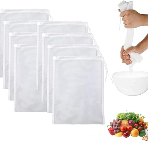 WNXBFO 8 Pieces Cheese Cloth, Reusable Cheese Cloths for Straining, 8”x12” Muslin Cloths for Cooking, Cheesecloth for Straining for Cooking,Nylon Strainer for Yogurt Almond Soy Oat Milk