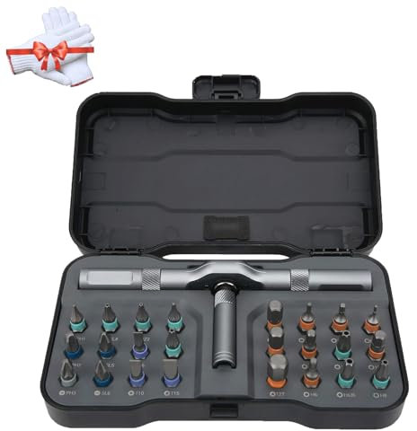 DIY Screwdriver 24 in 1, 2024 Upgrade 24 In 1 Multi Bit Magnetic Screwdriver Set Multifunctional Toolbox, DIY Screwdriver, Ratchet Screwdriver with Detachable Handle (1Set)