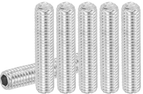 PATIKIL 30 stycken skruvar set, M5 x 25 mm hexagon grovskruv 304 rostfritt stål insexkant gängstift för fäste dörrhandtag vattenkran lampreparation