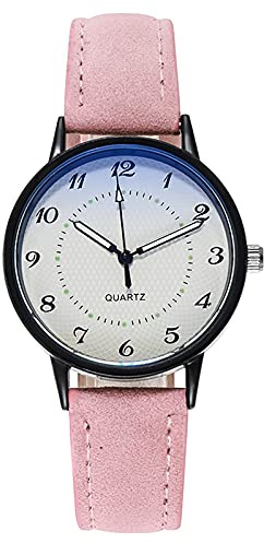 Time Watch Watch lysande damklocka kvartsur damklocka lättläsarklocka, Rosa, En storlek