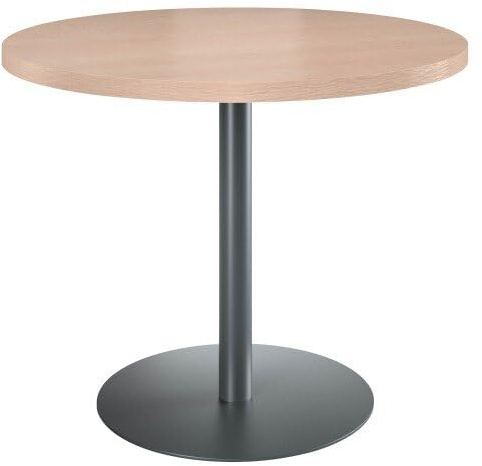 Générique Table de réunion Ronde chêne Clair Ø 100 cm - Arch (Anthracite)