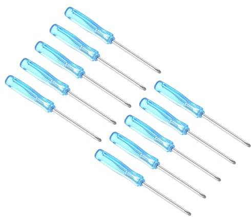 TOP-VIGOR Mini Phillips Screwdriver 2mm Cross Head 65mm Length 10pc | Small Precision Screwdrivers with Non-slip Handle for Electronics, Glasses, Watch, Computer and Small Appliance Repair