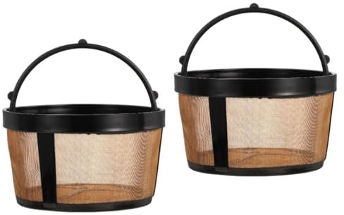 Lurrose 2 Piezas cesta de filtro de café filtro de taza de café cafetera de conformado filtrar cesta de de malla de cafe metalico malla de nailon