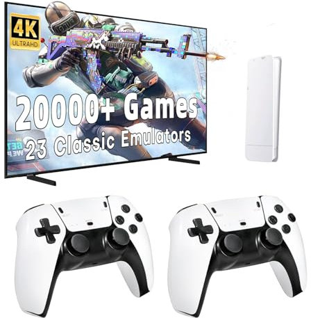 XiFanHo Console Retro Game Stick-64GB TF Card - USB Wireless Console Game con 20+Emu-latori 20000+Giochi, Plug and Play Video Game Stick Uscita HDMI per TV, Console Retro Game Stick-USB