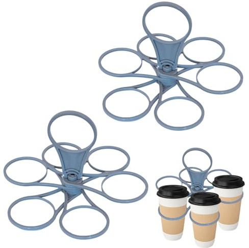 2pcs Porte Gobelet Festival,Porte-Gobelet Emporter,Portant Pliable,Porte Tasse,Portegobelet avec Poignée