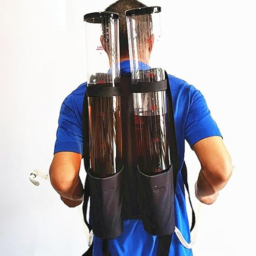 UrbanUp Biersäule Bier-Trinkrucksack für EIN/Zwei Fässer mit Zapfhahn, Mimosa Tower-Spender für Club-Bars und Partys, Trinkturm 3 L/6 L(Double Barrel)