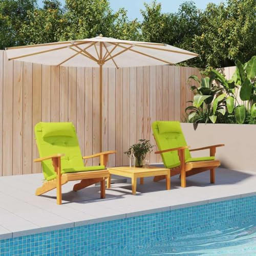 Genérico Cojín de Silla 2 pcs Verde Brillante 58 x 77 x 4.5 cm,Casa y jardín,Decoración,Cojines para sillas y sofás,Lima,3 KG,361841