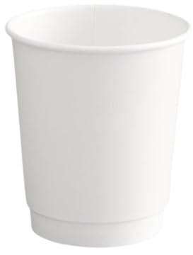 COVR 500 Gobelets Double Paroi 8 oz / 25 cl / 500 unités, Recyclables, Boisson Chaude et Boisson Froide, Solide et Bonne Prise en Main, Résistant