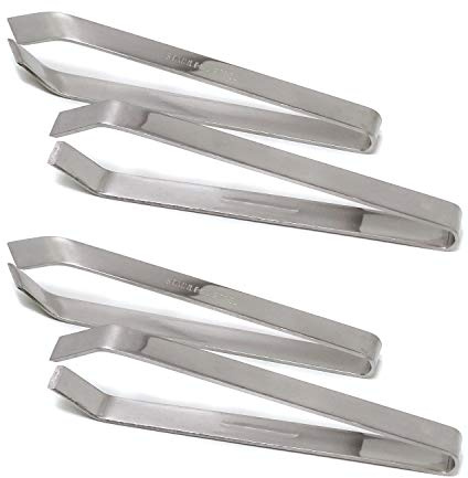 Honbay 4PCS Stainless Steel Fish Bone Tweezers Pliers for Home and Restaurant