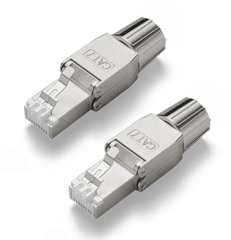 VCELINK RJ45 Stecker CAT7 werkzeuglos, Netzwerkstecker CAT7/CAT6A