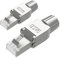 VCELINK RJ45 Stecker Werkzeuglos für Verlegekabel Cat7 Cat6A Netzwerkstecker Werkzeuglos Feldkonfektionierbarer LSA Geschirmt 10 Gbps 600MHz, 2 Stück