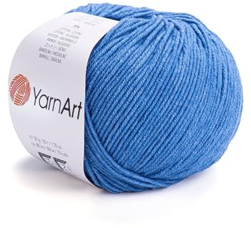 55 % bomull 45 % akrylgarnart jeans sportgarn 1 nystan / boll 50 g 174 yds (16)