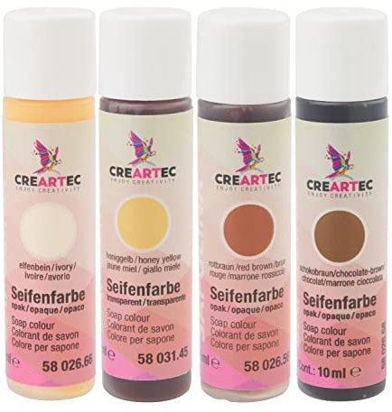 CREARTEC Seifenfarben Set Caffee Latte 40ml Made in Germany Ganzjährig Seifenfarbe für kreative Projekte
