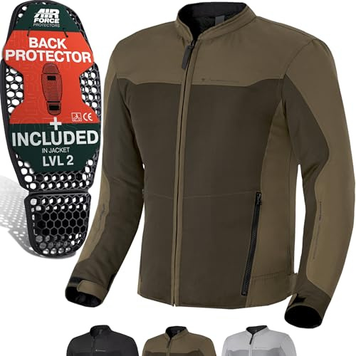 SHIMA OPENAIR Chaqueta Moto Hombre | Ligera y Transpirable Cazadora Moto Mesh de Verano Hombre con CE Espalda, Hombros, Codos Protecciones, Ajuste de la Anchura (Marrón, M)